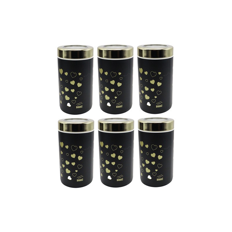 بانکه بهازکالا مدل درگلس طرح قلب کد YP-glass مجموعه 6 عددی