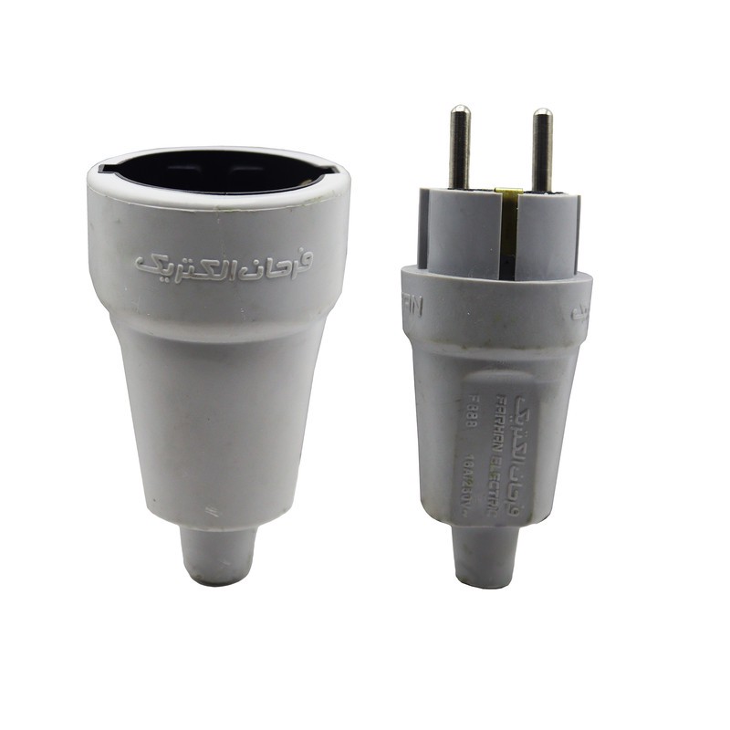 دوشاخه برق و مادگی فرحان الکتریک مدل YP-16A 250V
