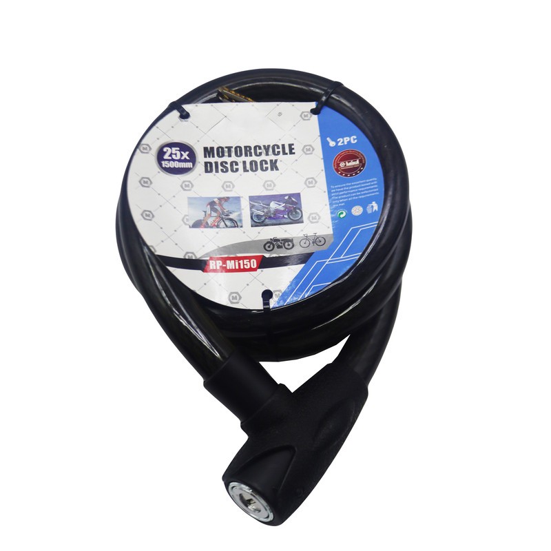 قفل کابلی موتورسیکلت میکا کد YP-25 1500MM