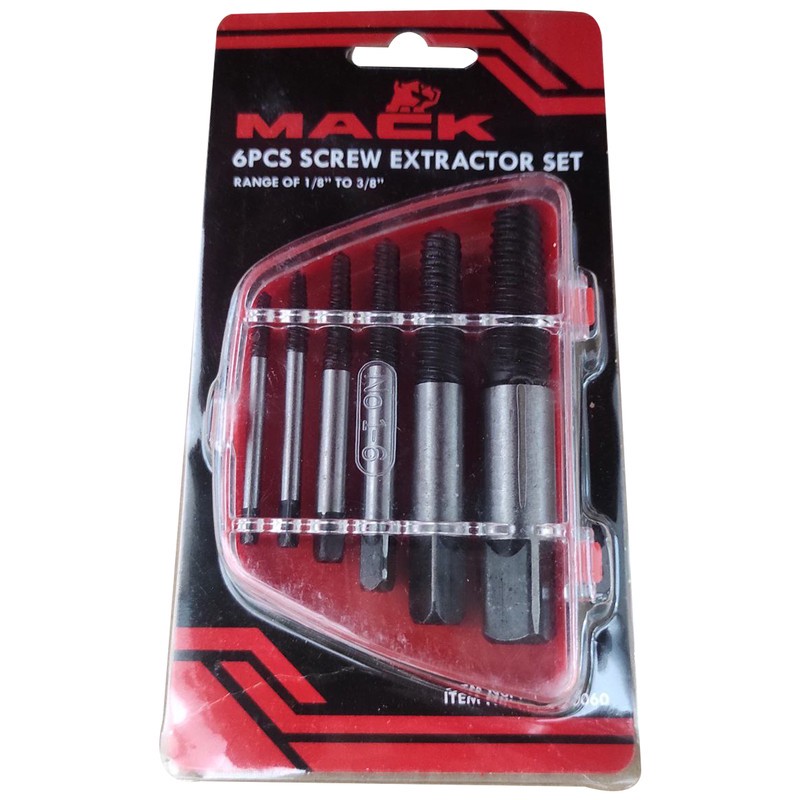 مته قلاویز چپ گرد مک مدل MAC-0060 مجموعه 6 عددی