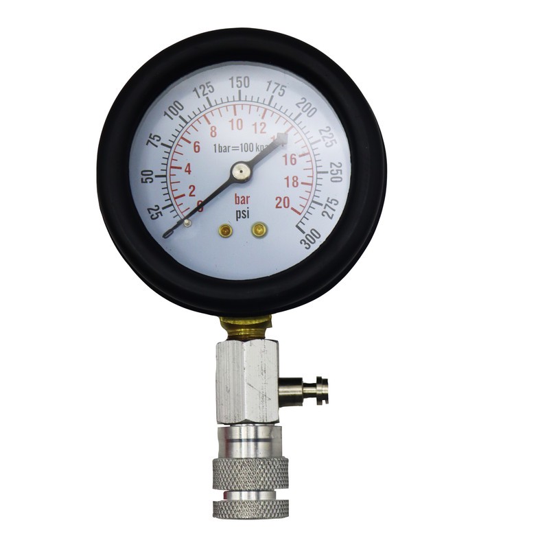 دستگاه کمپرس سنج سیلندر جی ام مدل YP-300PSI 20BAR مجموعه 8 عددی