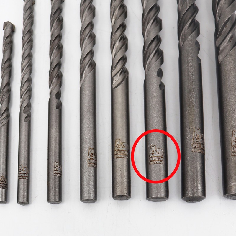 مته الماسه گرانیت مدل کوییک کد YP-AL-GRANITE-STEEL سایز 4 14 میلیمتر مجموعه 9 عددی