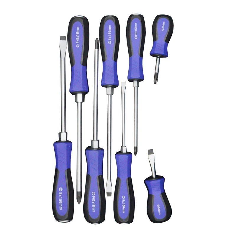پیچ گوشتی دوسو و چهارسو رینو مدل YP-RPT-6048 مجموعه 8 عددی