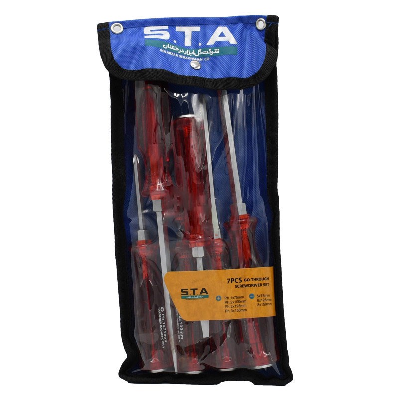 پیچ گوشتی اس تی ای مدل GT-CV مجموعه 7 عددی
