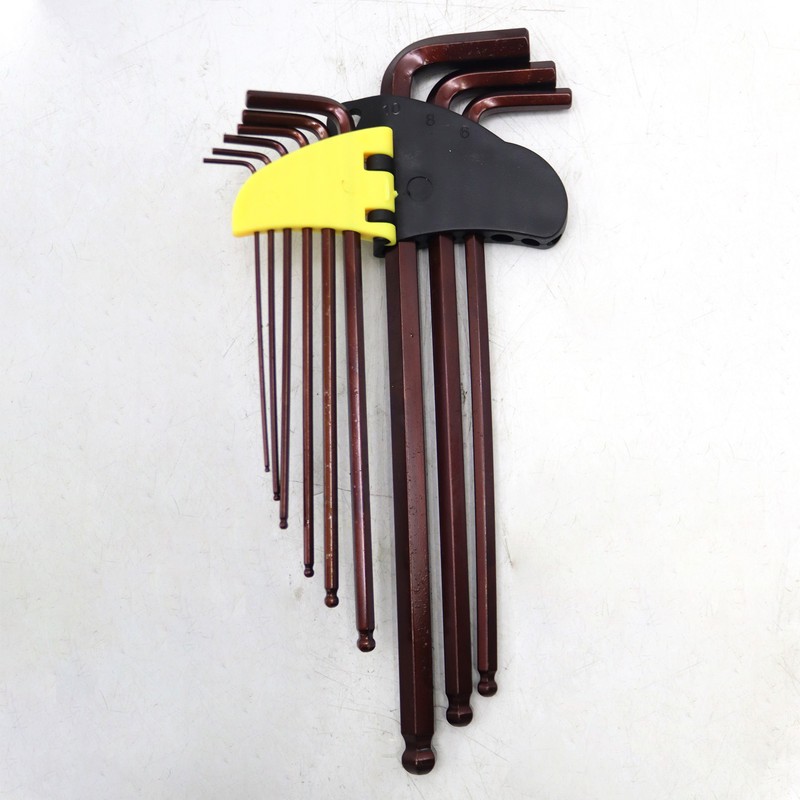 آچار آلن مدل بیگ بر کد YP-6GOSH-TAHGERD-1.5-10MM مجموعه 9 عددی