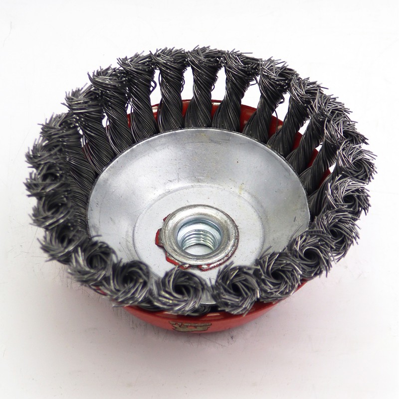 فرچه سیمی کاسه ای بافته مدل گوریلا کد YP-BAFTEH-125MM