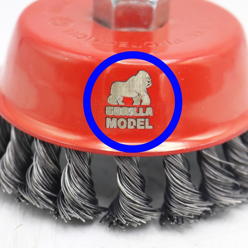 فرچه سیمی کاسه ای بافته مدل گوریلا کد YP-BAFTEH-125MM