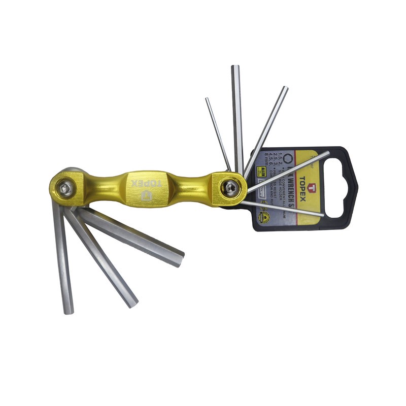 آلن بکس تاپکس مدل شش گوش کد YP-TP--1007-1.5 8MM مجموعه 8 عددی