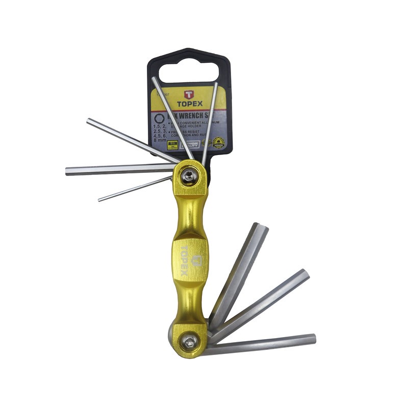 آلن بکس تاپکس مدل شش گوش کد YP-TP--1007-1.5 8MM مجموعه 8 عددی
