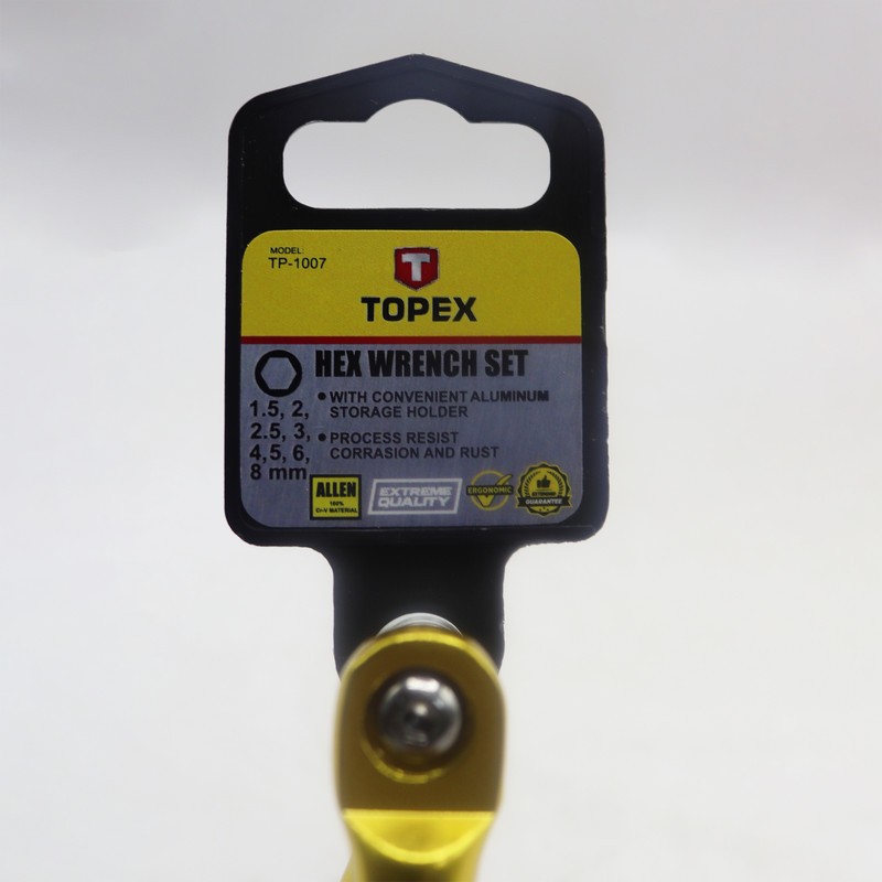 آلن بکس تاپکس مدل شش گوش کد YP-TP--1007-1.5 8MM مجموعه 8 عددی