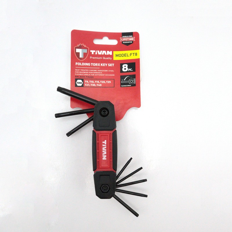 آچار آلن ستاره ای تیوان مدل YP-FT8-8PC مجموعه 8 عددی