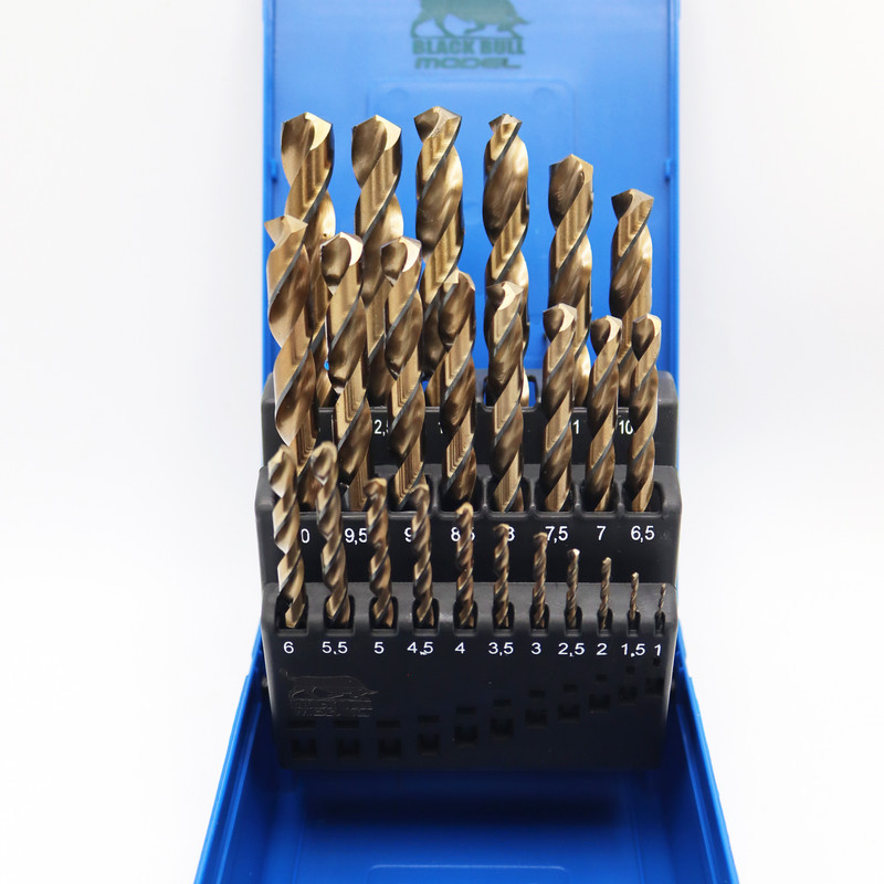 مته آهن مدل بلک بول کد YP-HSS-E-1-13MM مجموعه 25 عددی