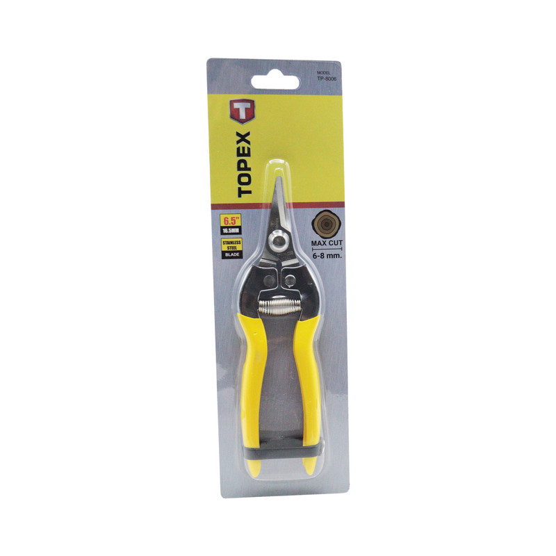 قیچی میوه چینی تاپکس مدل سرکج کد YP-KOTAH-TP-8006-165MM سایز 6.5 اینچ