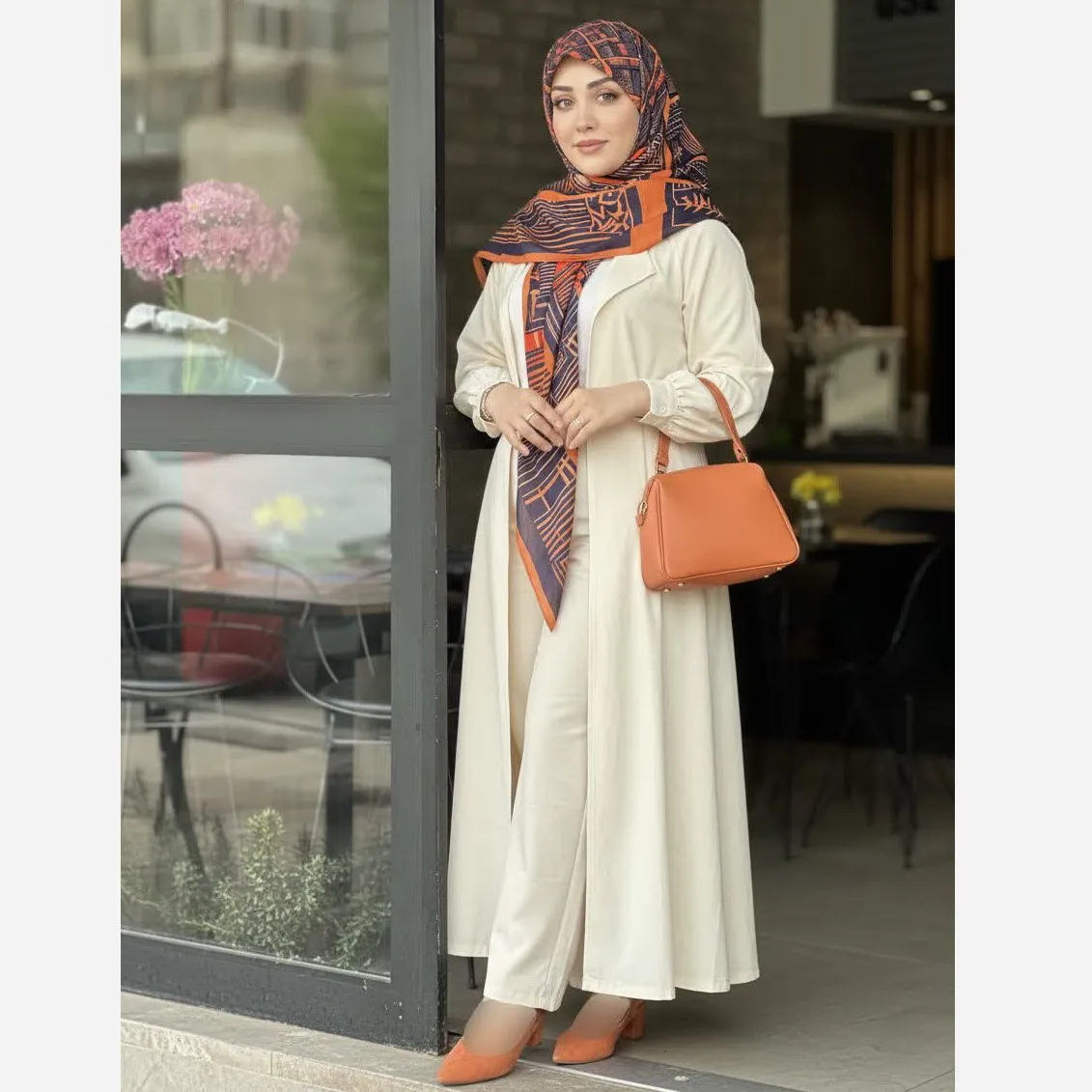 روسری نخ کاستوم طرح خاتون زنانه