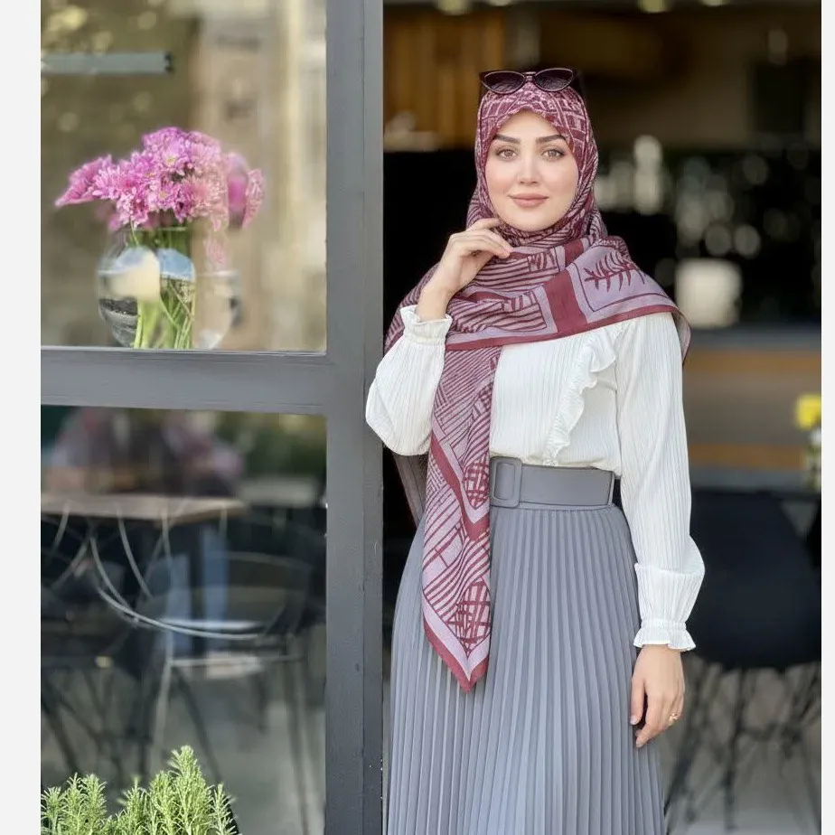 روسری نخ کاستوم طرح خاتون زنانه