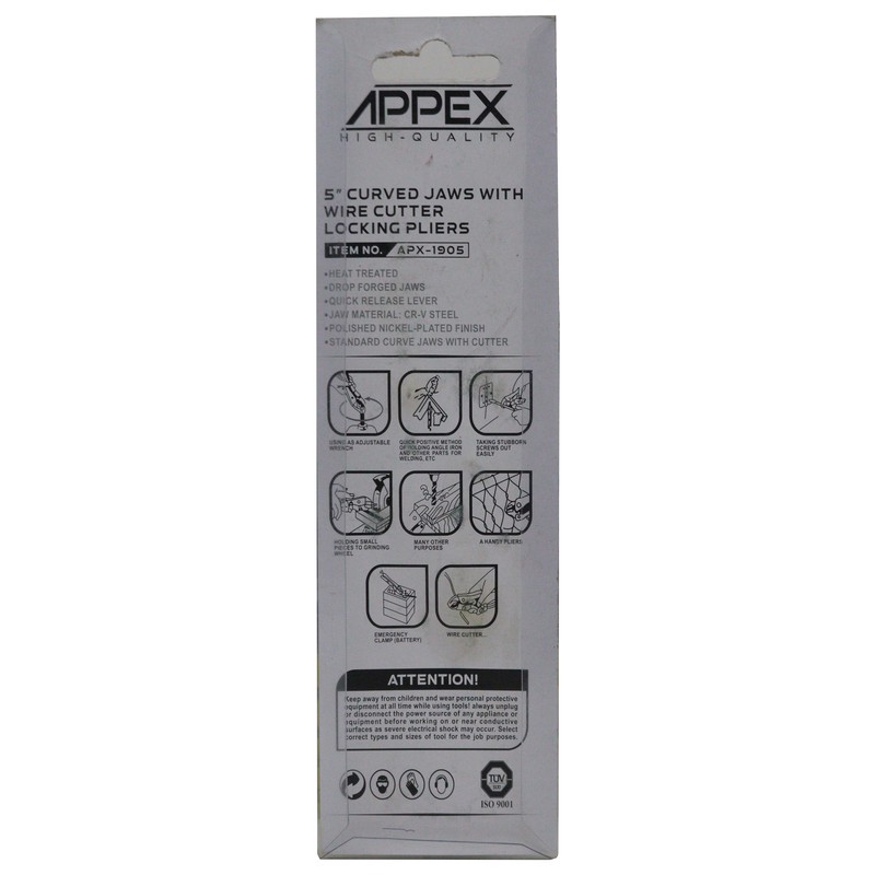 انبر قفلی اپکس مدل YP-APX-1905-125MM سایز 5 اینچ
