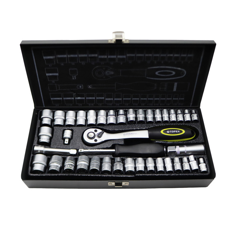 آچار بکس تاپکس مدل YP-14-38-040 مجموعه 40 عددی