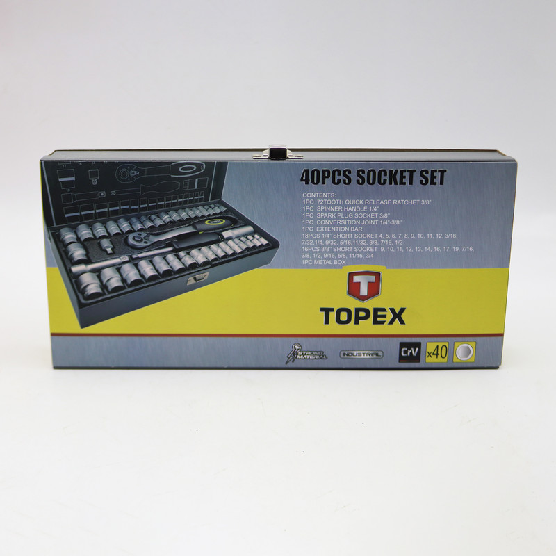 آچار بکس تاپکس مدل YP-14-38-040 مجموعه 40 عددی
