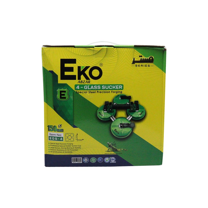 قاپک شیشه اکو مدل چهارقلو کد YP-MASTER-EGS-4-150MM