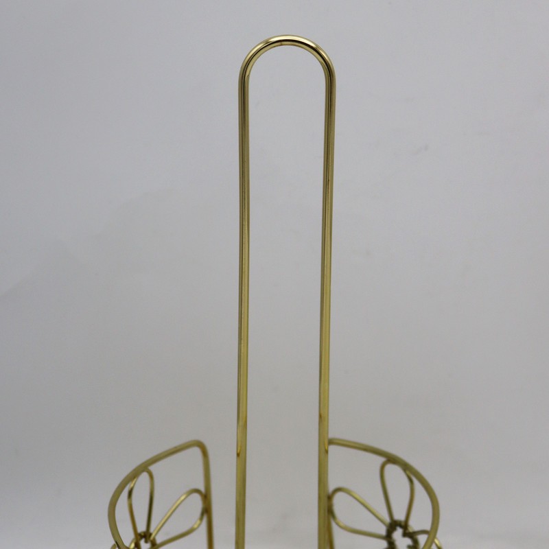 نگهدارنده دستمال کاغذی مدل گرد چوب و فلز کد YP-GERD-FLZ-CHOOB-30CM