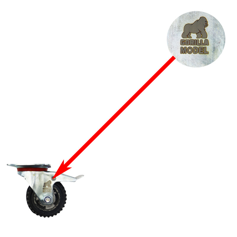 چرخ کفیدار گوریلا مدل ترمز دار کد YPT-GARDAN-10040MM