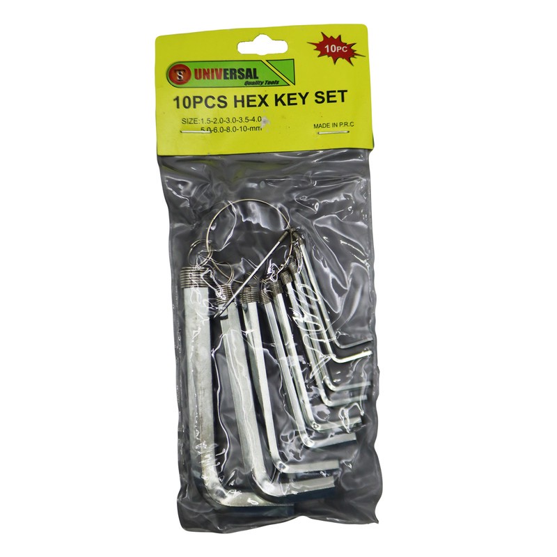 آچار آلن یونیورسال مدل YP-10PCS مجموعه 10 عددی