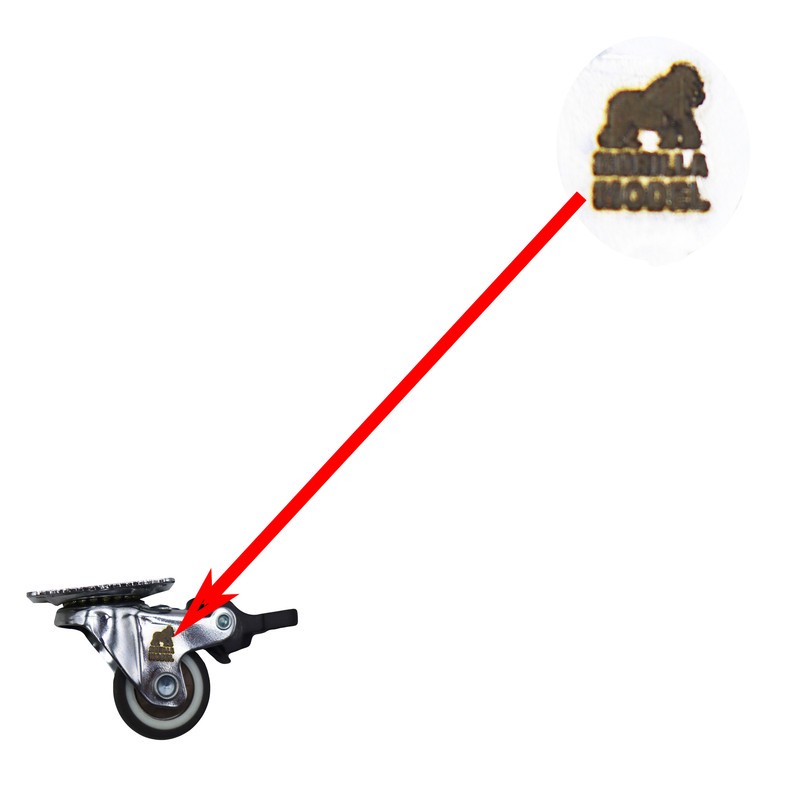 چرخ گردان کفی دار مدل ترمز دار کد YPT-GARDAN-25MM