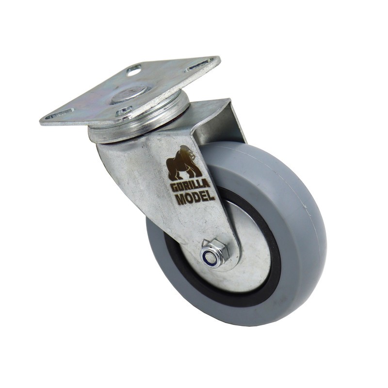 چرخ گردان کفی دار مدل گوریلا کد YP-LASTIC-KAFI-100MM