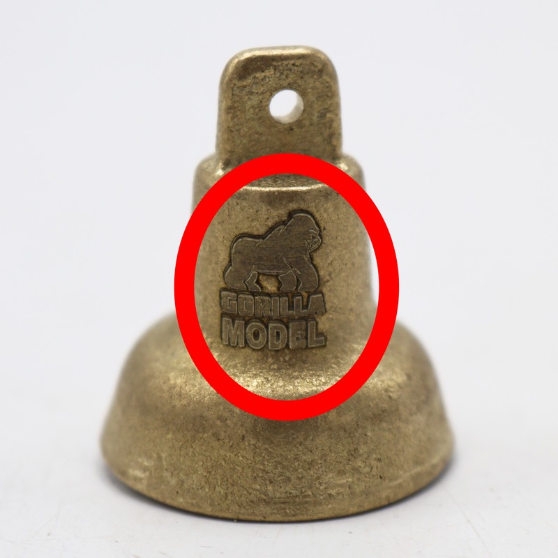 آویز تزیینی مدل زنگوله گوریلا کد YPK-GOLABI-38MM