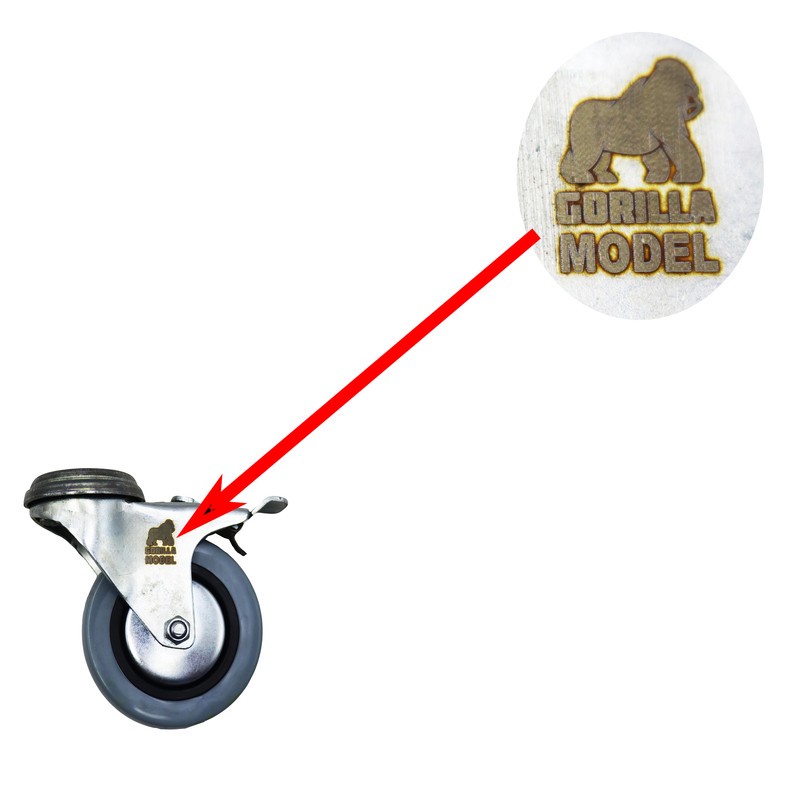 چرخ گردان مدل ترمز دار گوریلا کد YPT-ALENKHOR-GARDAN-75MM