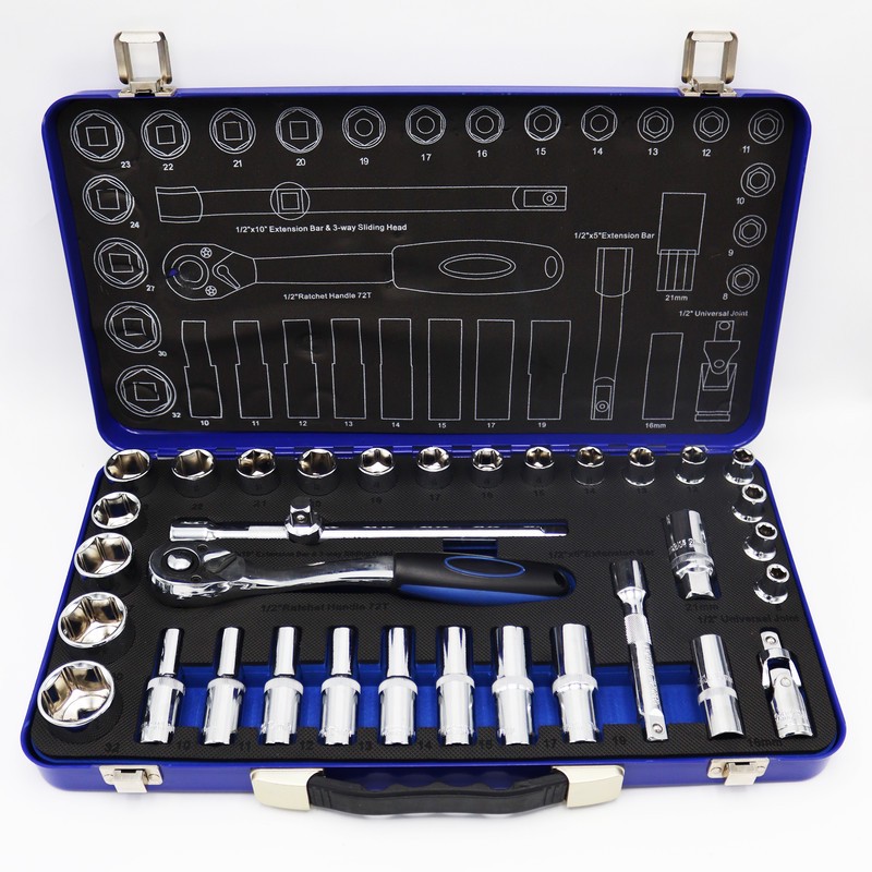 مجموعه 34 عددی آچار بکس و سری بکس مدل بول کد YPAP-034PCS
