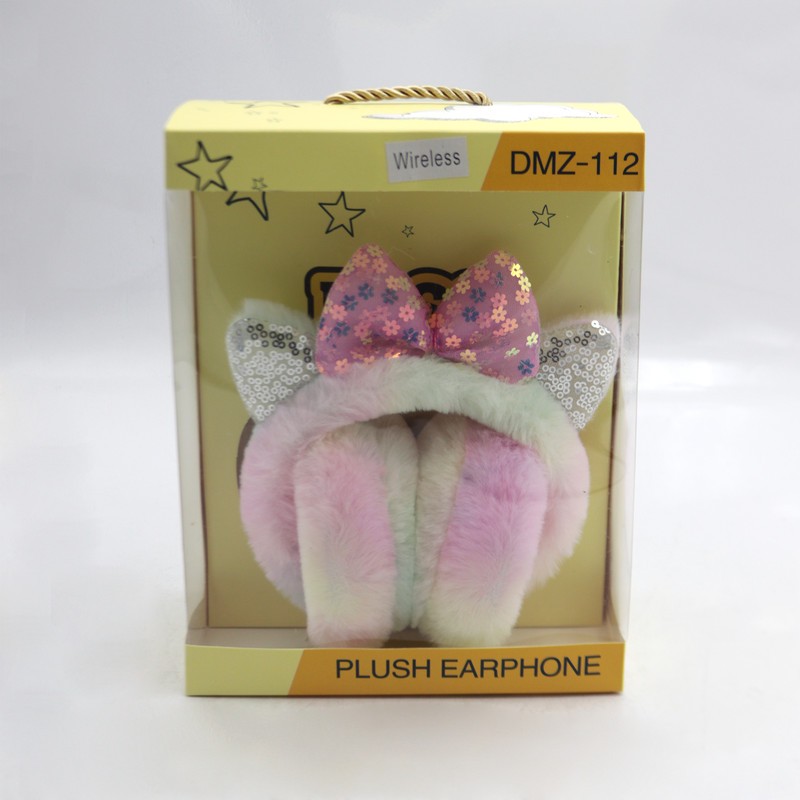 هدفون بی سیم مدل پاپیونی پولکدار کد YP-DMZ-112