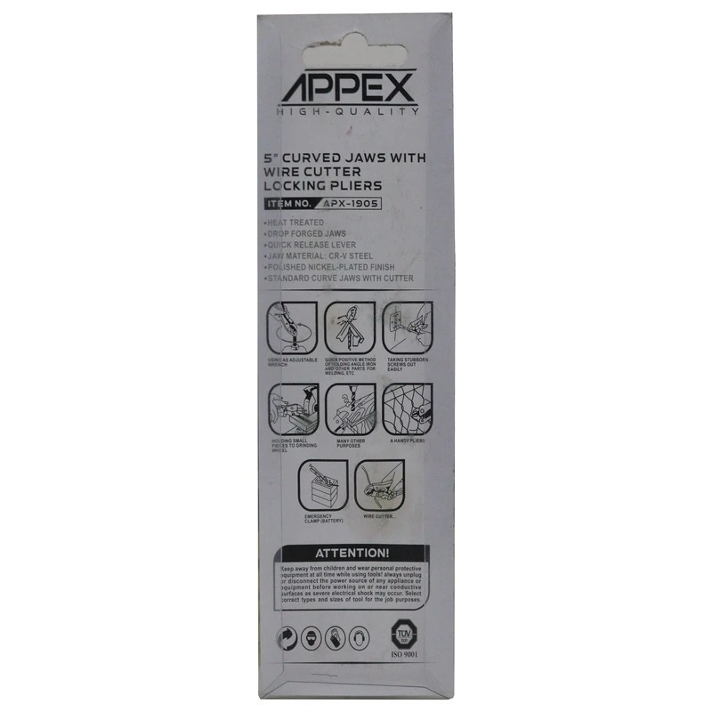 انبر قفلی اپکس مدل AJ-APX-1905 سایز 5 اینچ