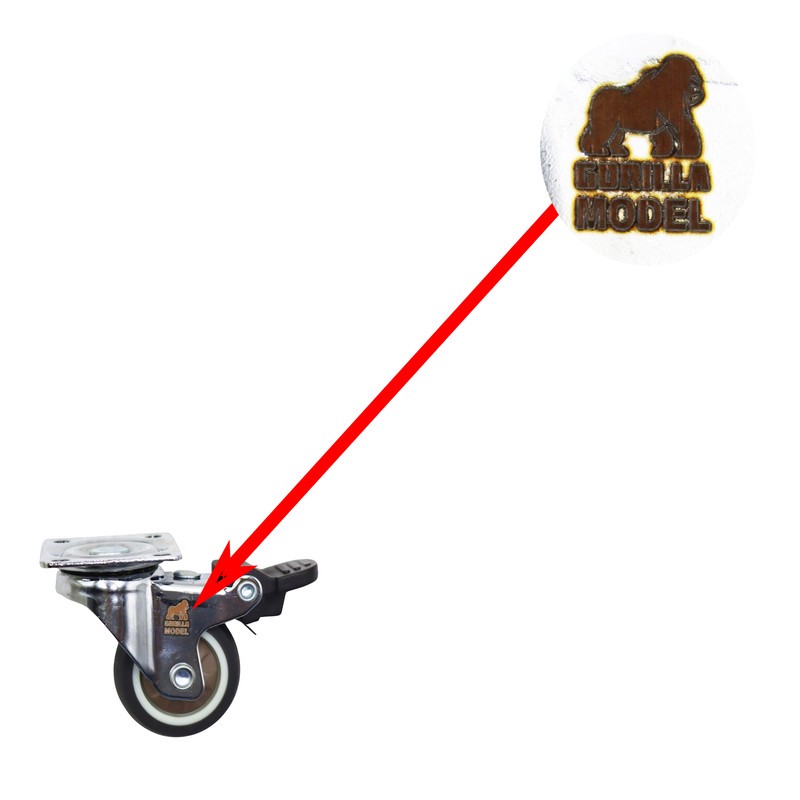 چرخ گردان کفی دار مدل ترمز دار کد YP-GARDAN-35MM