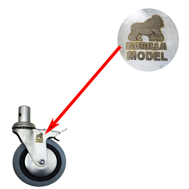 چرخ گردان مدل ترمز دار گوریلا کد YPT-GARDAN-PIMDAR-125MM