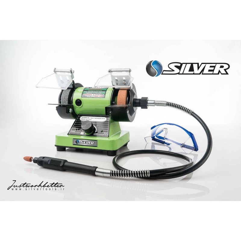 سنگ رومیزی سیلور مدل GTBN200W به همراه شلنگ خرطومی و سنگ یدکی