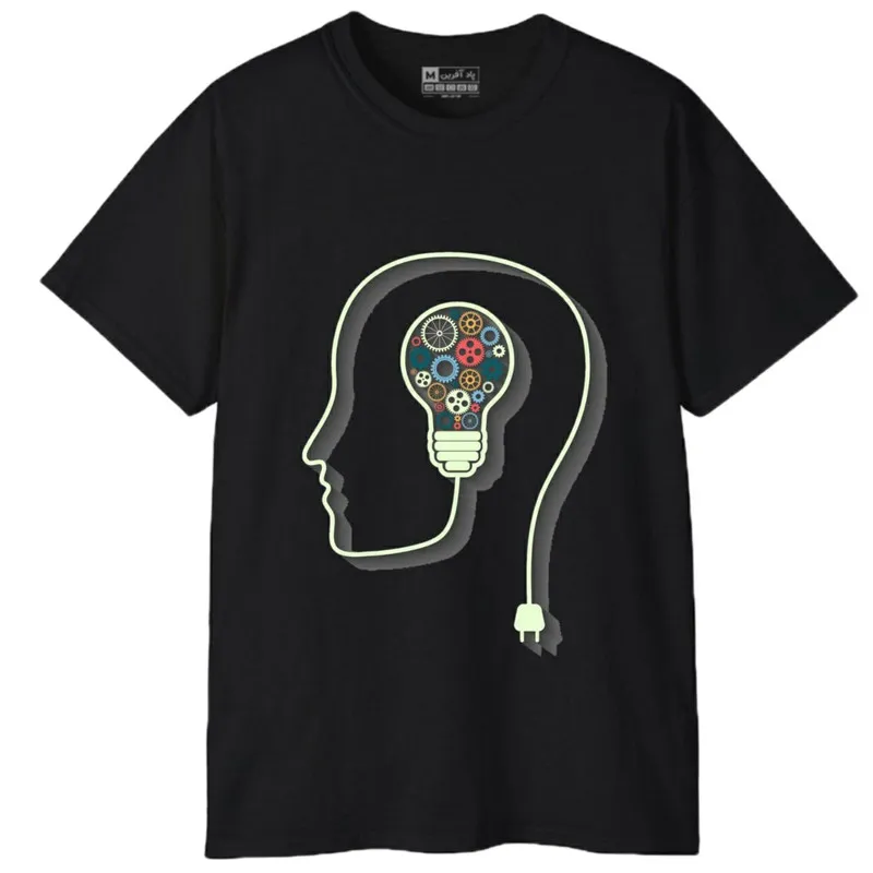 تیشرت آستین کوتاه مردانه مدل روانشناسی لامپ