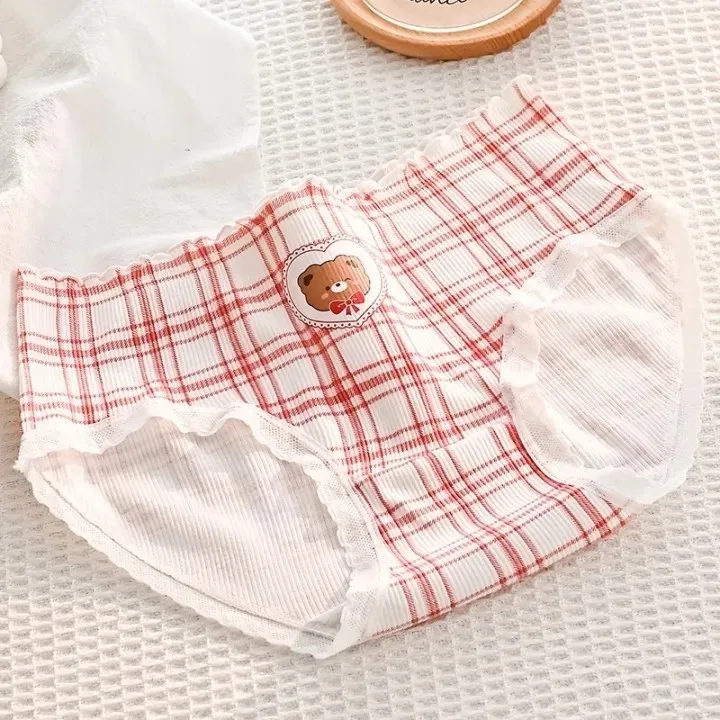 پک 5 تایی شورت زنانه عروسکی کبریتی نخی طرح تدی سایز ایکس لارج