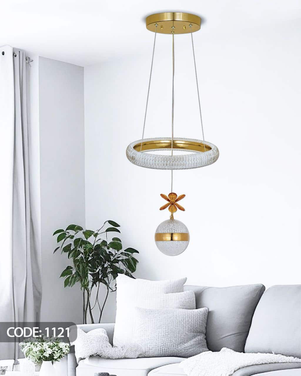لوستر آویز تک شعله SMD سه حالته مدل 1121 (پس کرایه)