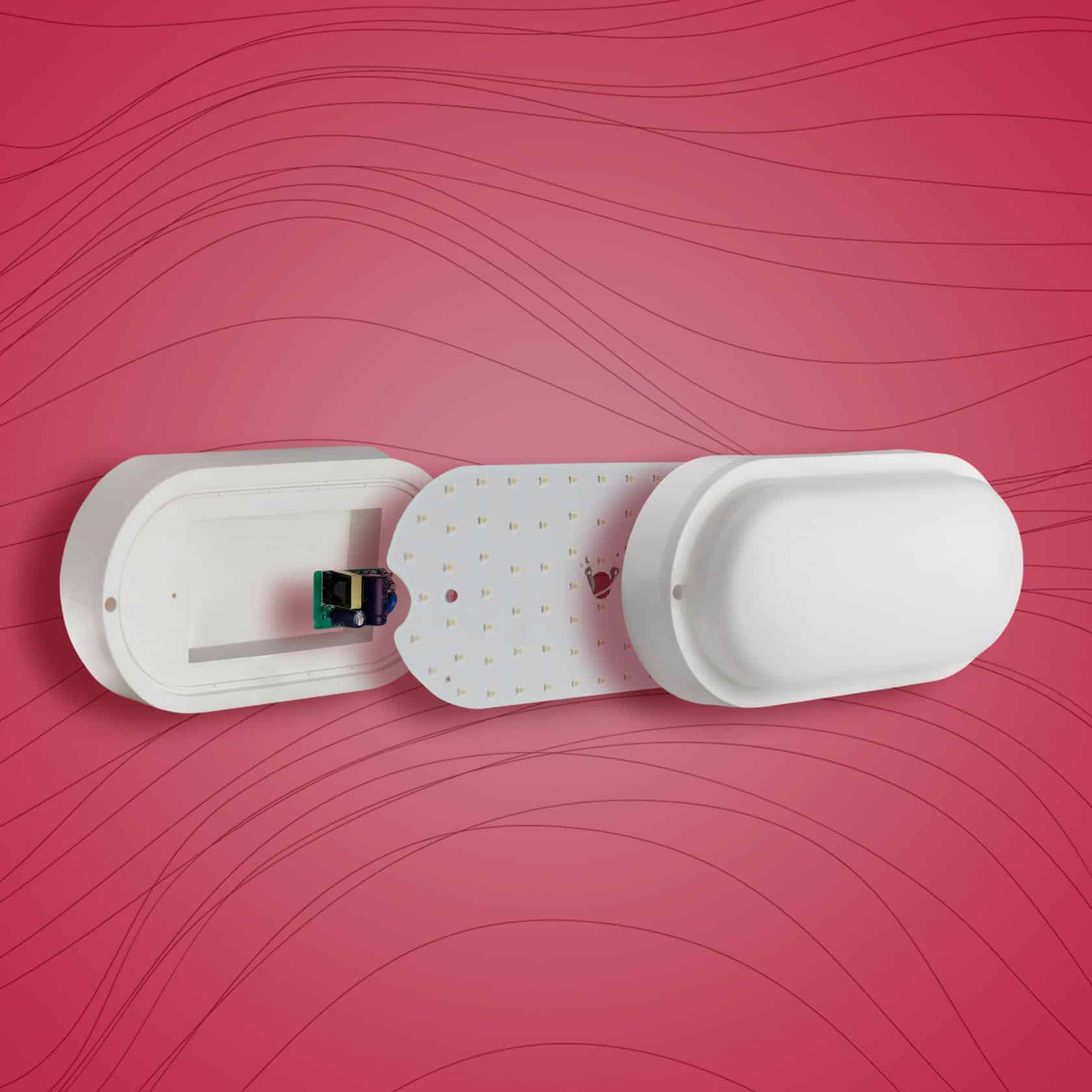 چراغ روکار بیضی25 وات IP65 (پس کرایه)