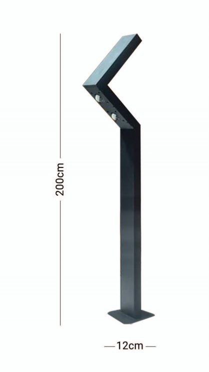 چراغ حیاطی ایستاده SMD دو طرفه مدل آرشا (پس کرایه)