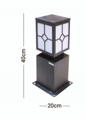 چراغ حیاطی ارتفاع 46 سانتیمتر گالوانیزه مدل مانلی (پس کرایه)