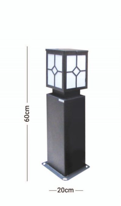چراغ حیاطی ارتفاع 66 سانتیمتر گالوانیزه مدل مانلی (پس کرایه)