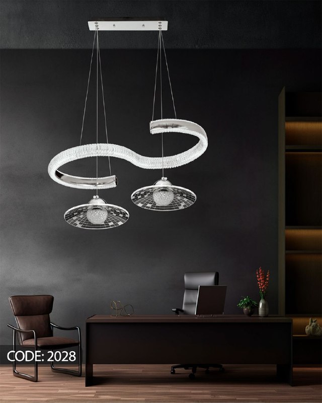 لوستر آویز مدرن سه حالته کد 2028 (پس کرایه)