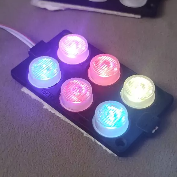 LED بلوکی هفت رنگ مدل 3 لنز 12 ولت