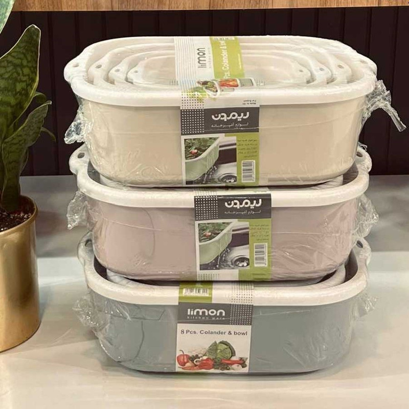 ست آبکش و آبگیر 6 پارچه لیمون کد HS4