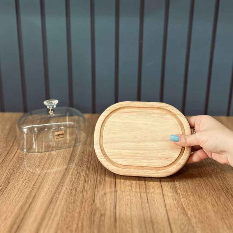 ظرف کره لیمون مدل پایه چوبی کد DH4902