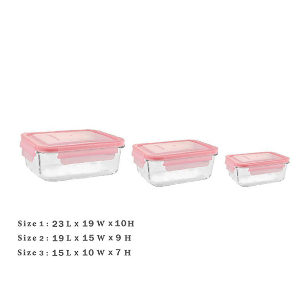 ظرف نگهدارنده لیمون مدل hm305 مجموعه 3 عددی