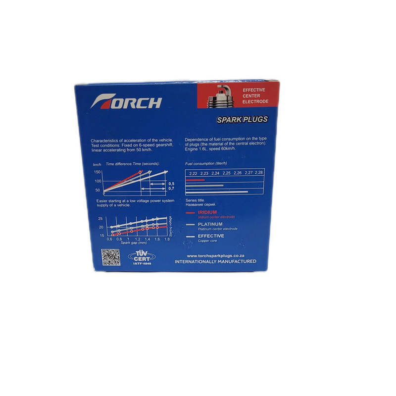 شمع خودرو تورچ مدل تک پلاتین پایه کوتاه کد K6RTC