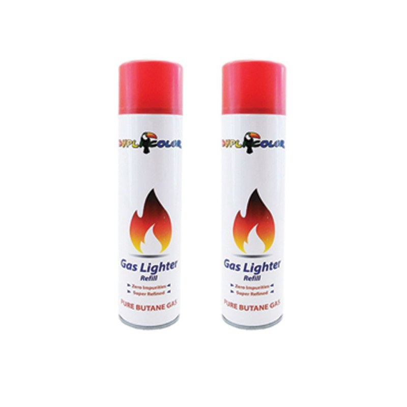 گاز فندک دوپلی کالر مدل REFILL حجم 300 میلی لیتر مجموعه 2 عددی
